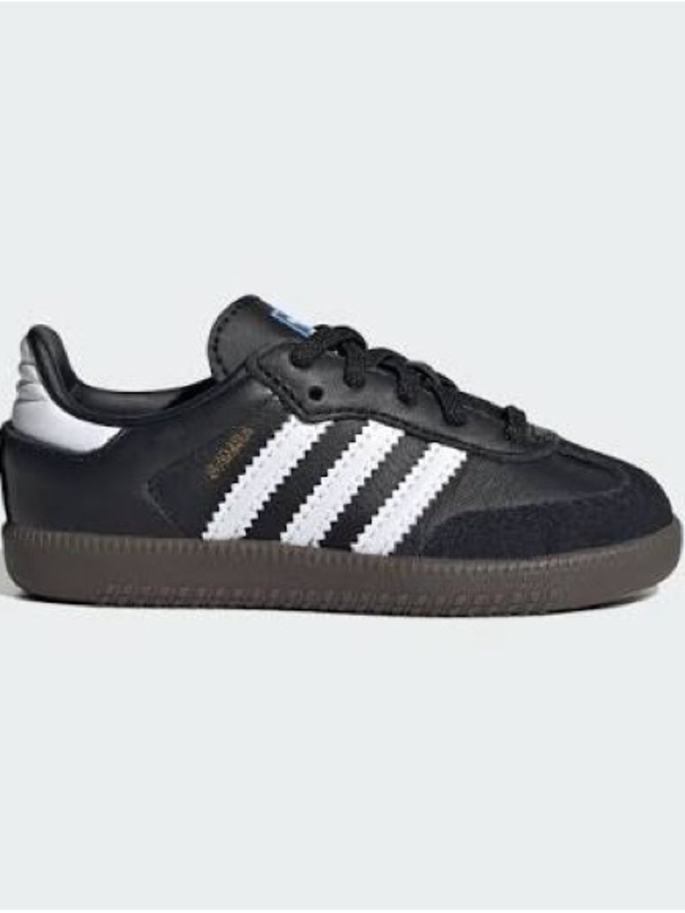 Adidas Samba Black Leather Gum Sole Kids 13